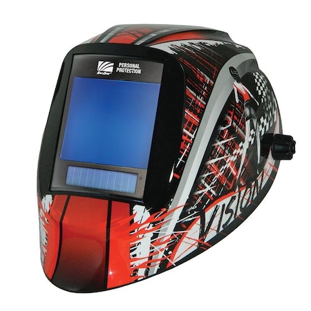 Walter Surface Technologies Welding Helmet: VISION w/X81VX 5x4" SPEEDWAY X81VX-1523